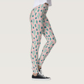 Roze en groen  Cactus Patroon Leggings (Rechts)