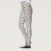 Roze en groen Cactus Patroon Leggings (Links)