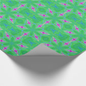  roze en groen cadeaupapier (Hoek)