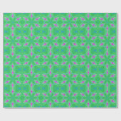  roze en groen cadeaupapier (Vlak)