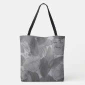 roze en groen contemporeus bloempatroon tote bag (Achterkant)