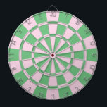 Roze en groen dartbord<br><div class="desc">Roze en Groene Dart Board</div>