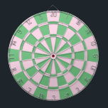 Roze en groen dartbord<br><div class="desc">Roze en Groene Dart Board</div>