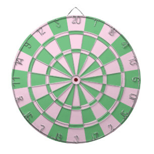 Roze en groen dartbord