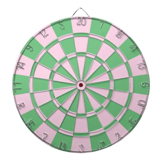 Roze en groen dartbord (Voorkant)