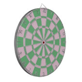 Roze en groen dartbord (Voorkant Links)