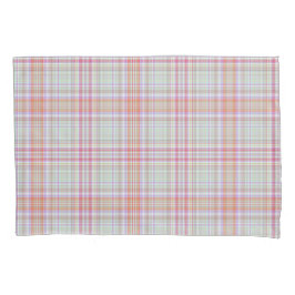 Roze en Groen Elegant Geometrisch Plaid Kussensloop