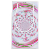  roze en groen fractaal ontwerp klein cadeauzakje (Voorkant)