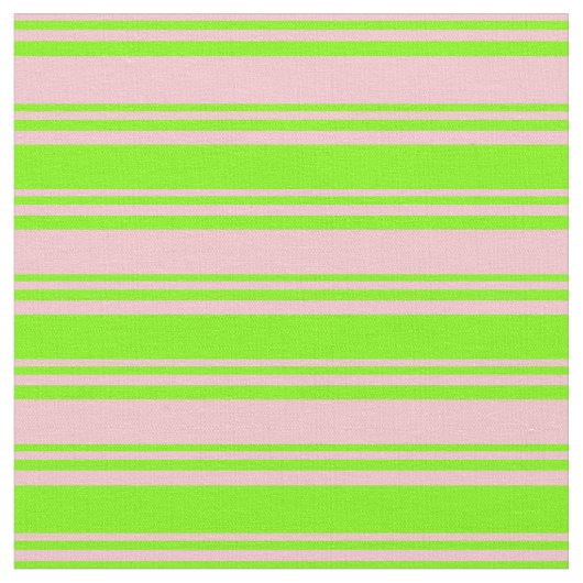 Roze en groen gekleurd striped/Lined Pattern Stof (Close Up)