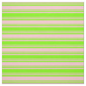 Roze en groen gekleurd striped/Lined Pattern Stof (Swatch)