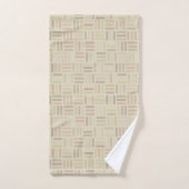 roze en groen Geometrisch Bad Handdoek (Handdoek)
