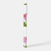 Roze en Groen Geometrisch Bloemen iPhone 15 Case (Rechterkant)