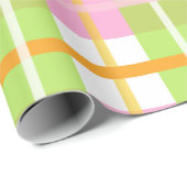 Roze en groen gepantserd omslagpapier cadeaupapier (Rol Hoek)