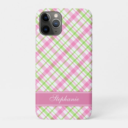 Roze en groen geplakt patroon Case-Mate iPhone case (Achterkant)