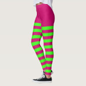 Roze en groen gestreept leggings (Links)
