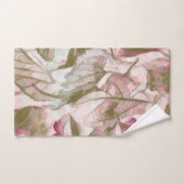 Roze en Groen Gevallen Bladeren Bad Handdoek (Handdoek)