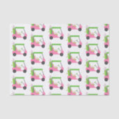 Roze en Groen Golf Kart-papier Tissuepapier (Voorkant)