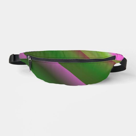 Roze en Groen Gradiënt Plezier Heuptasje (Voorkant)