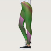 Roze en Groen Gradiënt Plezier Leggings (Links)
