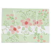 Roze en groen groot cadeauzakje (Achterkant)