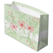 Roze en groen groot cadeauzakje (Achterkant Gekanteld)