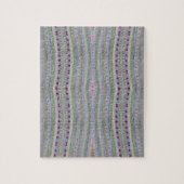 Roze en groen  hartpatroon legpuzzel (Verticaal)