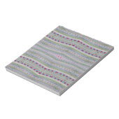 Roze en groen  hartpatroon notitieblok (Linkerzijde)