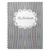 Roze en groen hartpatroon notitieboek (Voorkant)