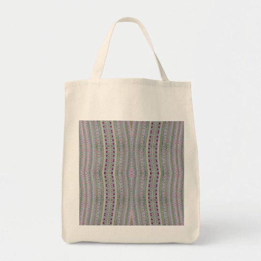 Roze en groen hartpatroon tote bag (Voorkant)