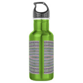 Roze en groen hartpatroon waterfles (Achterkant)