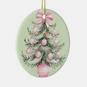 Roze en Groen Keramisch Ornament (Rechts)