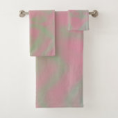 roze en groen Marmer abstract Bad Handdoek (Insitu)