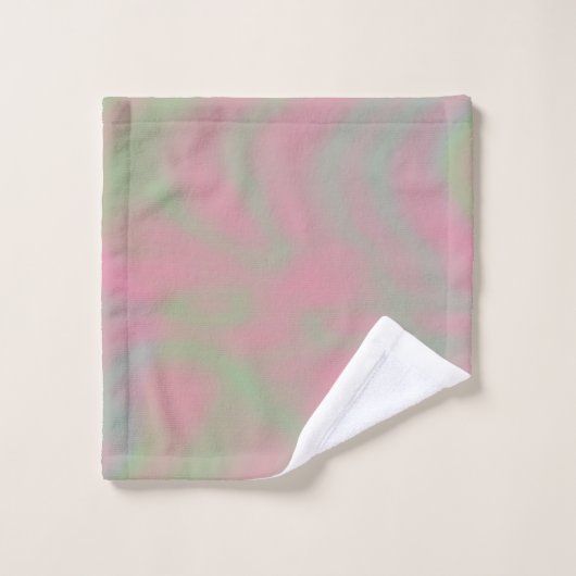 roze en groen Marmer abstract Bad Handdoek (Wasdoekje)