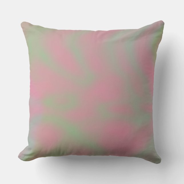 roze en groen Marmer abstract Kussen (Voorkant)
