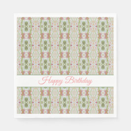 roze en groen papier Verjaardag servetten