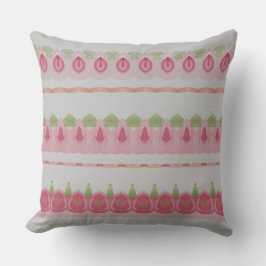  roze en groen patroon kussen