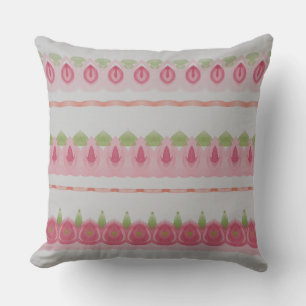roze en groen patroon kussen