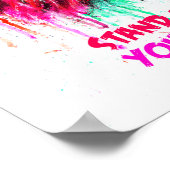 Roze en groen Poster - Lion Print. (Hoek)