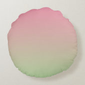 Roze en groen rond kussen (Achterkant)