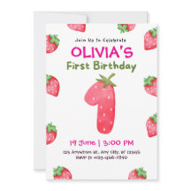 Roze en groen speelse eerste verjaardag