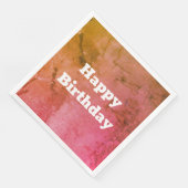 Roze en groenboek Birthday Napkins Servet (Hoek)