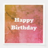 Roze en groenboek Birthday Napkins Servet (Voorkant)