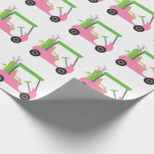 Roze en groenboek over het oppakken van wratten cadeaupapier (Hoek)