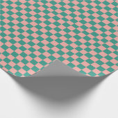 Roze en groencontrollerpapier cadeaupapier (Hoek)