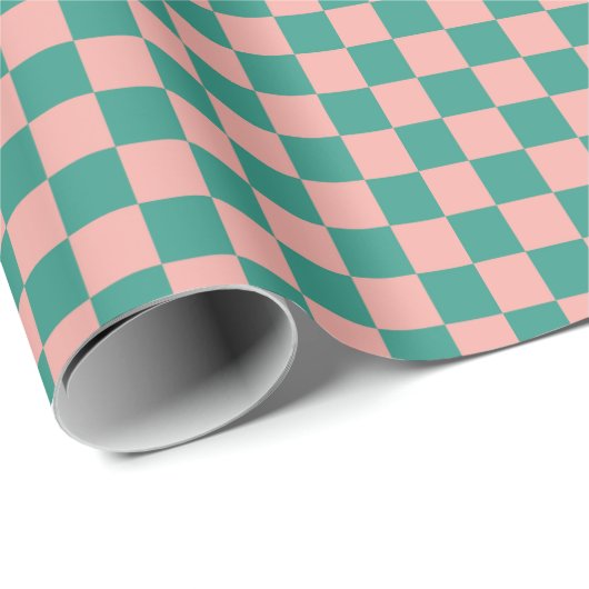 Roze en groencontrollerpapier cadeaupapier (Rol Hoek)