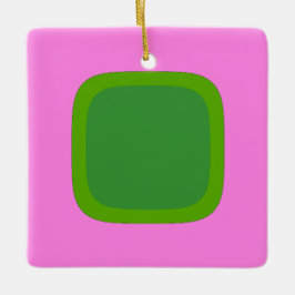 Roze en groene 1105 - Groovy retro stijl kunst Keramisch Ornament