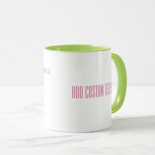 Roze en Groene Aangepaste Griekse Sorrooriteitenca Mok (Voorkant rechts)