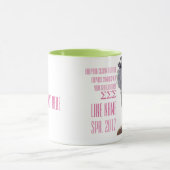 Roze en Groene Aangepaste Griekse Sorrooriteitenca Mok (Midden)