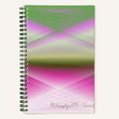 Roze en groene Abstracte Art Notitieboek (Voorkant)