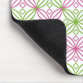 Roze en groene abstracte cirkels muismat (Hoek)